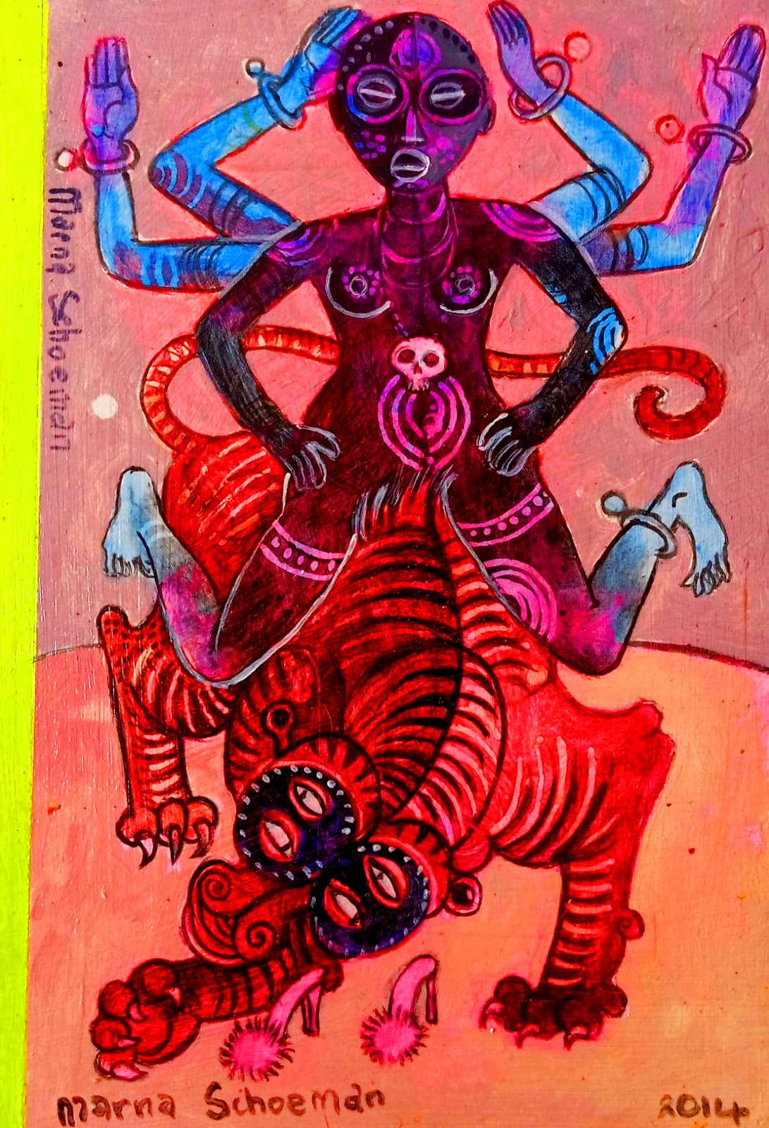 Marna Schoeman - Ancient mother figure on tiger